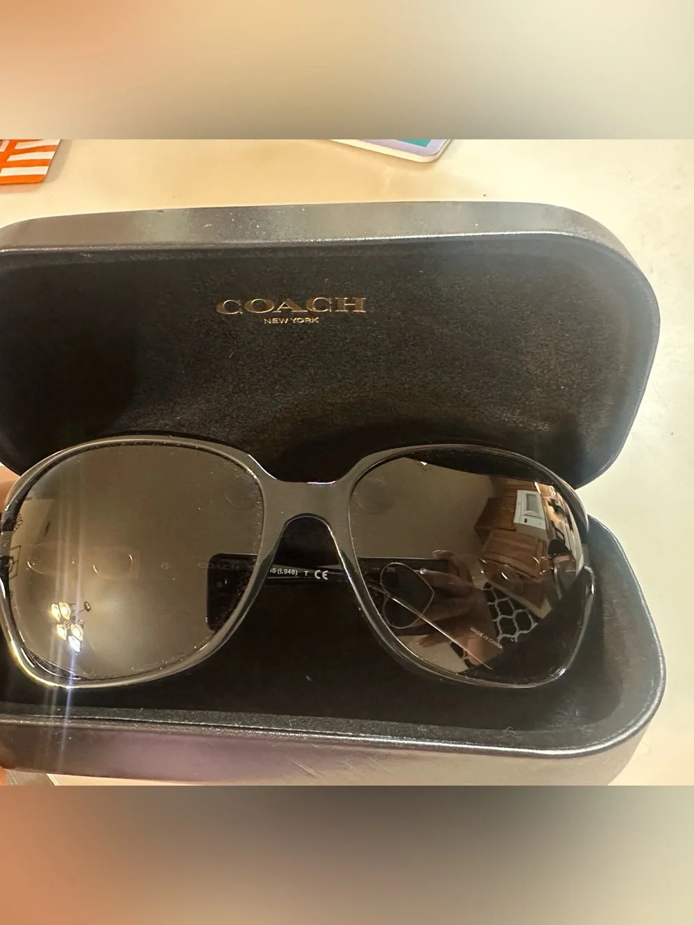 Coach Black Oversized Sunglasses